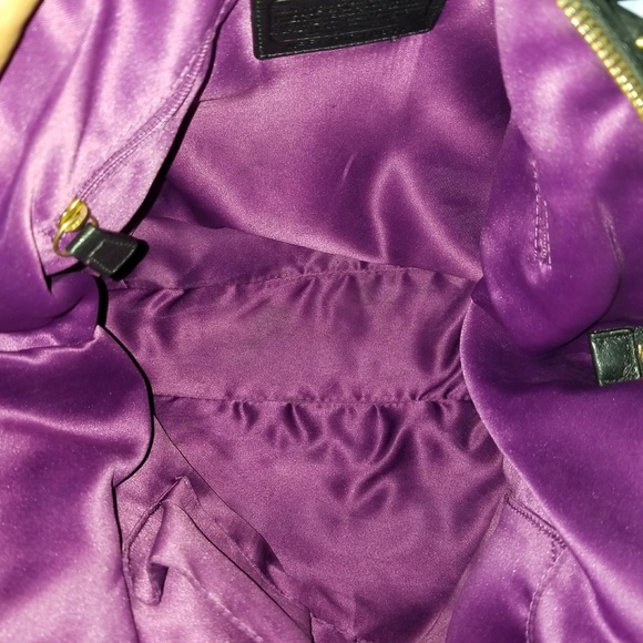 COACH Madison Lindsey Black Leather Satchel Crossbody Purse Handbag 18641 - Picture 4 of 12